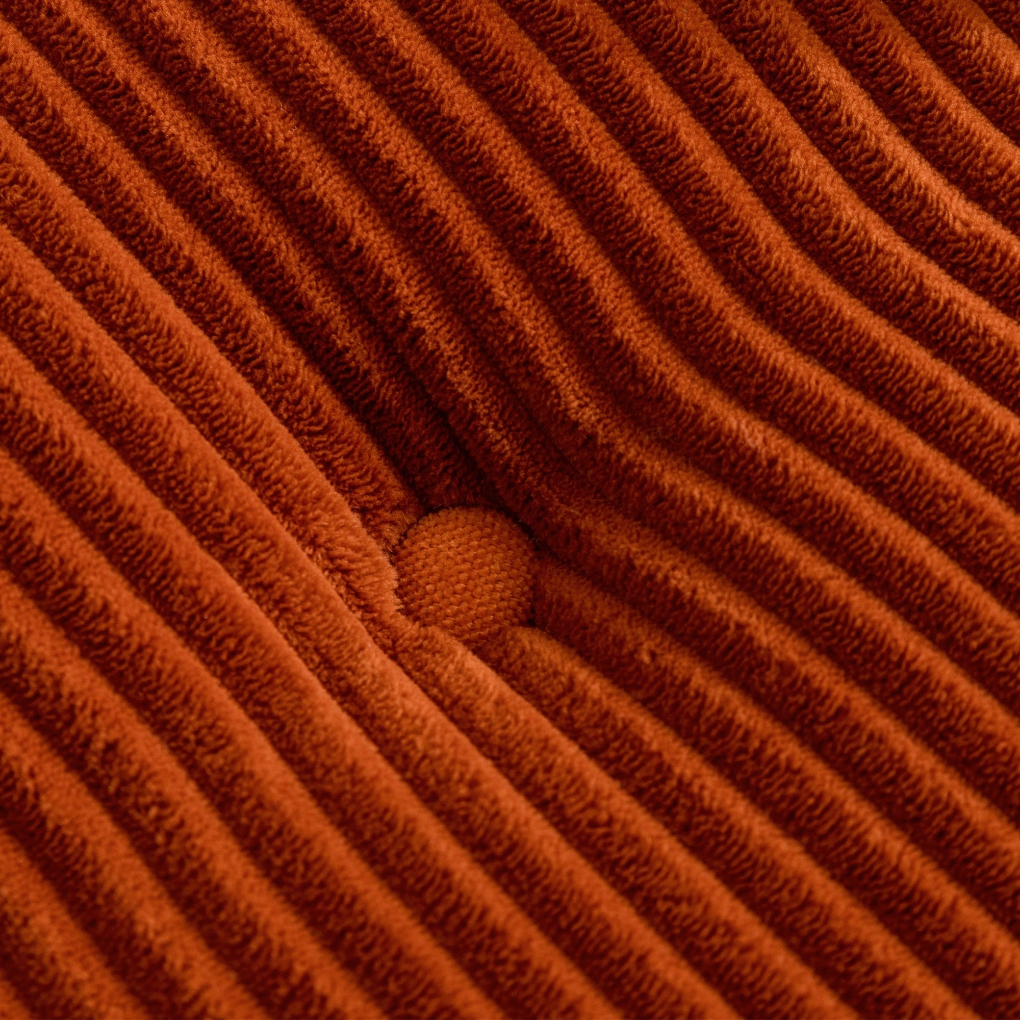 Corduroy Upholstered Memory Foam Sofa With Ottoman Upholstered Bean Bag Couch - 48.4Lx67.7Wx24.4H