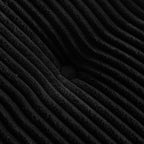 Corduroy Upholstered Memory Foam Sofa With Ottoman Upholstered Bean Bag Couch - 48.4Lx67.7Wx24.4H