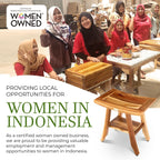 EcoDecors, Banc, Tabouret de douche, Siège de douche, Chaise de douche pour l'intérieur de la douche, Petit banc, Banc de douche en teck, Repose-pieds de douche