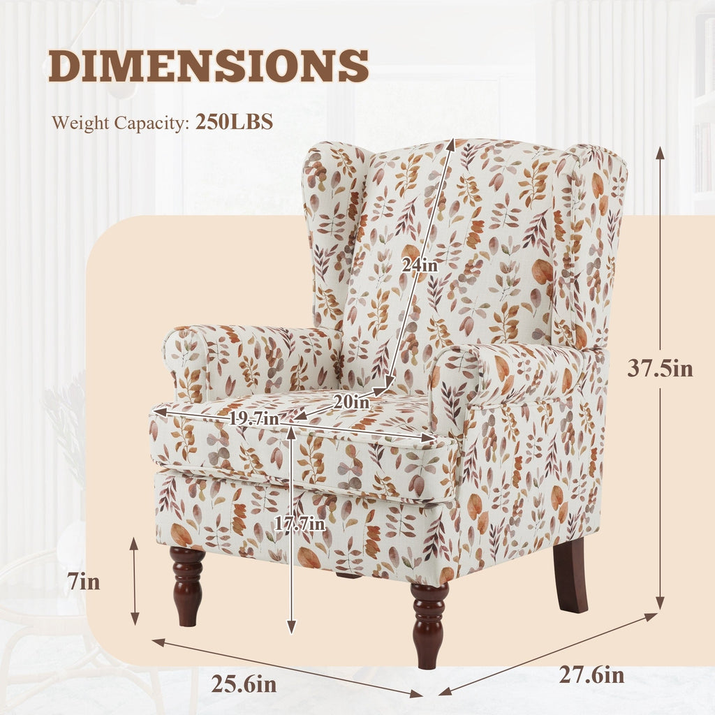 Fauteuil d'appoint moderne Erommy, fauteuil à dossier haut, canapé une place capitonné en tissu avec pieds en bois pour salon