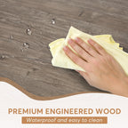 Table de salle à manger de style campagnard pour 6 personnes, table de cuisine rectangulaire en bois de 180 cm (70,8 pouces).