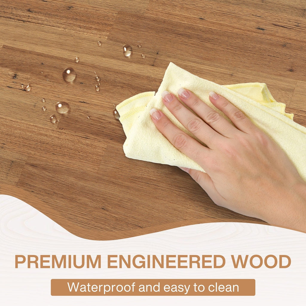 Table de salle à manger de style campagnard pour 6 personnes, table de cuisine rectangulaire en bois de 180 cm (70,8 pouces).