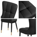 Ensemble de 2 ou 4 chaises de salle à manger rembourrées en similicuir