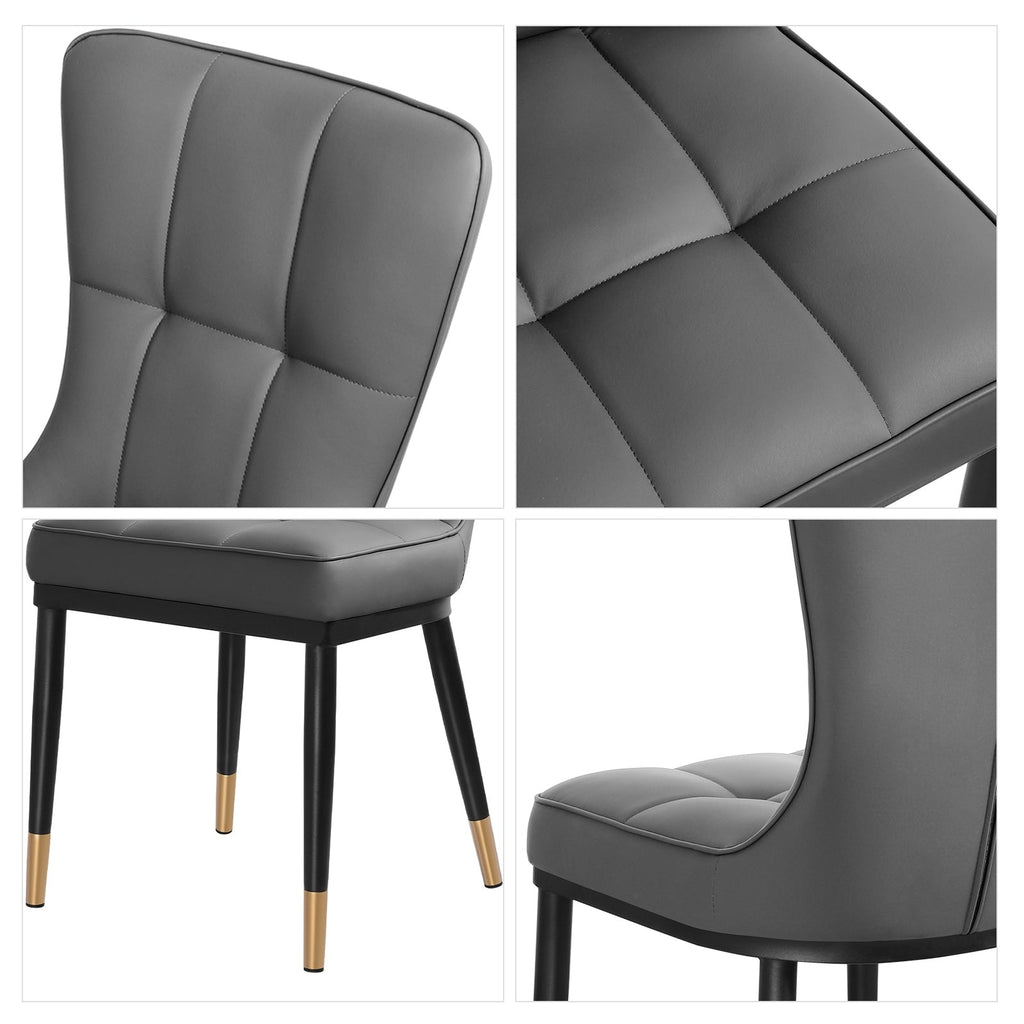 Ensemble de 2 ou 4 chaises de salle à manger rembourrées en similicuir