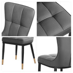Ensemble de 2 ou 4 chaises de salle à manger rembourrées en similicuir