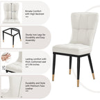 Ensemble de 2 ou 4 chaises de salle à manger rembourrées en similicuir