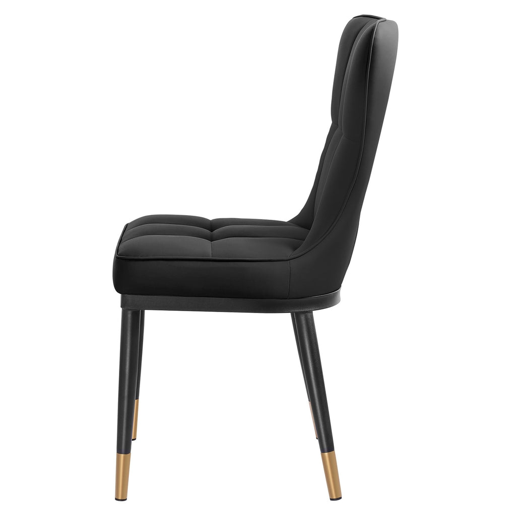 Ensemble de 2 ou 4 chaises de salle à manger rembourrées en similicuir