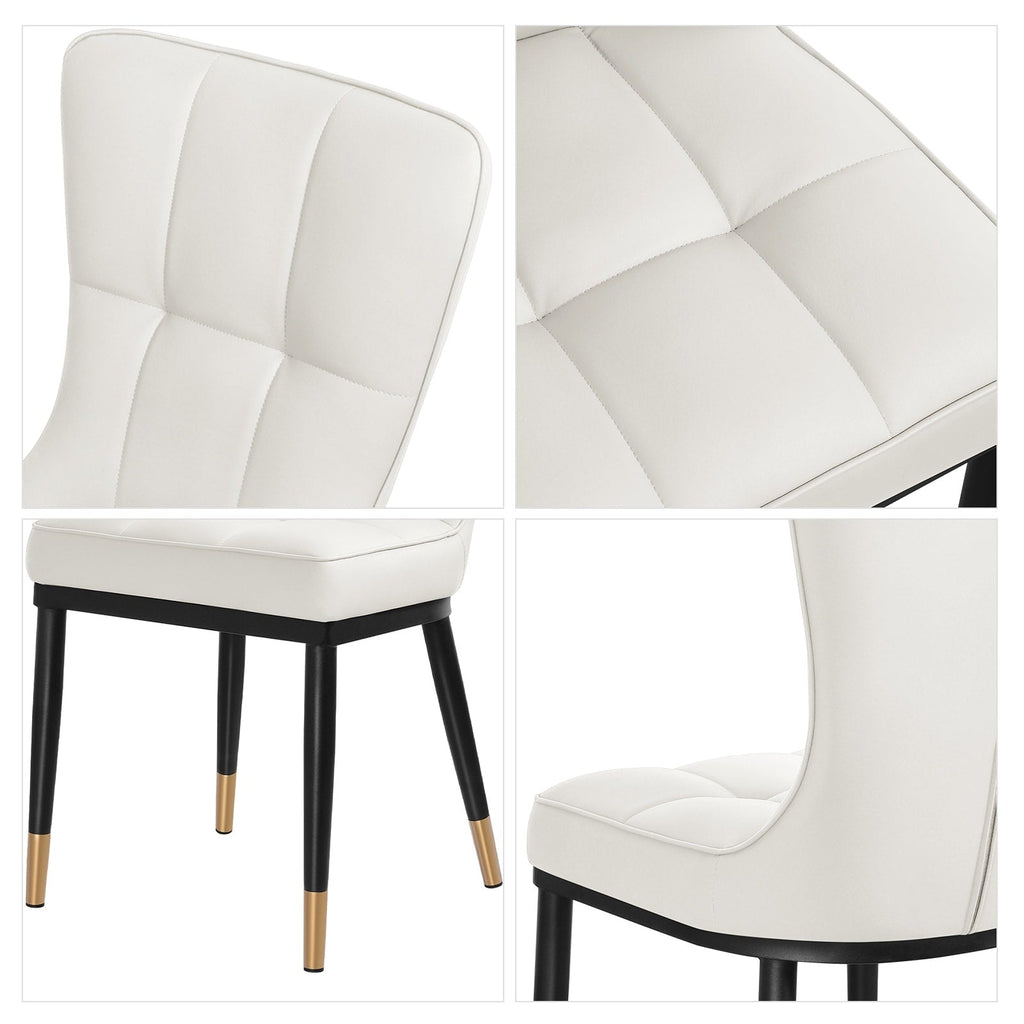 Ensemble de 2 ou 4 chaises de salle à manger rembourrées en similicuir