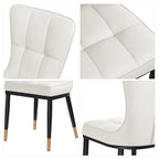 Ensemble de 2 ou 4 chaises de salle à manger rembourrées en similicuir