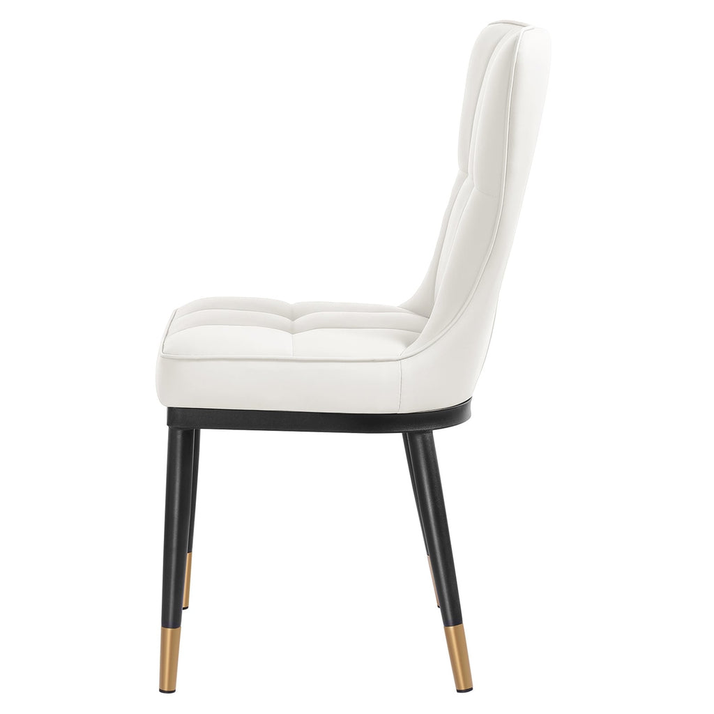 Ensemble de 2 ou 4 chaises de salle à manger rembourrées en similicuir