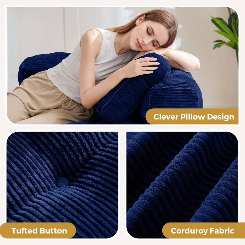 Foldable Sofa Bed,L-Shaped Floor Sofa Couch