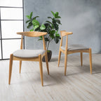 Chaises de salle à manger Francie style Mid-Century Modern (lot de 2) par Christopher Knight Home - 52 cm (L) x 51,4 cm (l) x 75,6 cm (H)