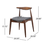 Chaises de salle à manger Francie style Mid-Century Modern (lot de 2) par Christopher Knight Home - 52 cm (L) x 51,4 cm (l) x 75,6 cm (H)