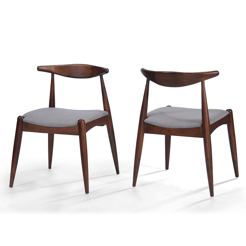 Chaises de salle à manger Francie style Mid-Century Modern (lot de 2) par Christopher Knight Home - 52 cm (L) x 51,4 cm (l) x 75,6 cm (H)