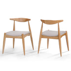 Chaises de salle à manger Francie style Mid-Century Modern (lot de 2) par Christopher Knight Home - 52 cm (L) x 51,4 cm (l) x 75,6 cm (H)