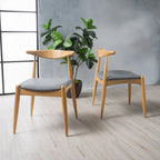 Chaises de salle à manger Francie style Mid-Century Modern (lot de 2) par Christopher Knight Home - 52 cm (L) x 51,4 cm (l) x 75,6 cm (H)