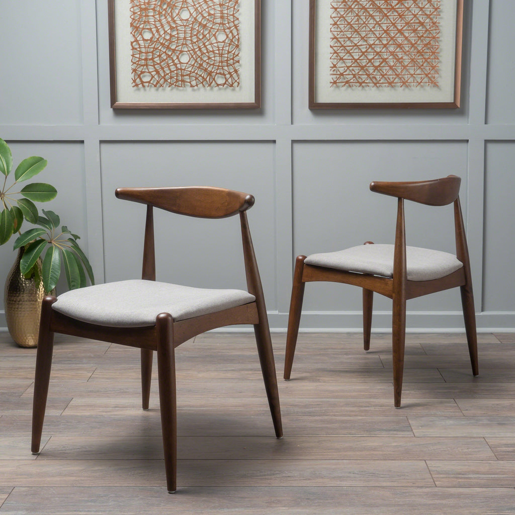 Chaises de salle à manger Francie style Mid-Century Modern (lot de 2) par Christopher Knight Home - 52 cm (L) x 51,4 cm (l) x 75,6 cm (H)