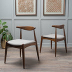 Chaises de salle à manger Francie style Mid-Century Modern (lot de 2) par Christopher Knight Home - 52 cm (L) x 51,4 cm (l) x 75,6 cm (H)