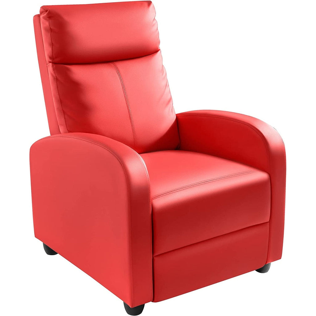 Furniwell PU Leather Sofa Recliner with Padded Seat and Backrest.