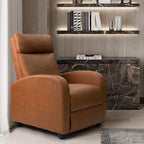 Furniwell PU Leather Sofa Recliner with Padded Seat and Backrest.