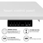 Bureau assis-debout électrique réglable en hauteur Futzca avec panneau de jonction