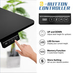 Bureau assis-debout électrique réglable en hauteur Futzca avec panneau de jonction