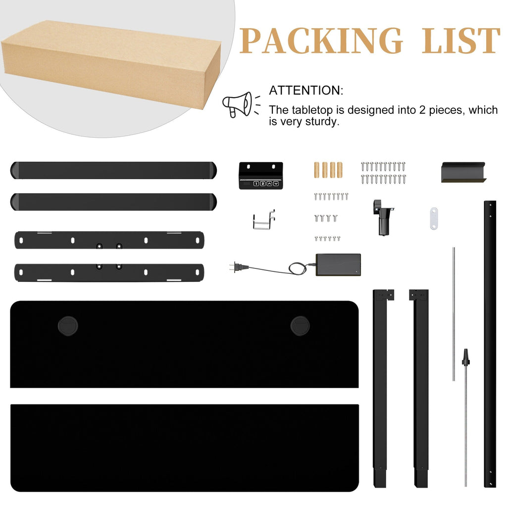 Bureau assis-debout électrique réglable en hauteur Futzca avec panneau de jonction