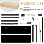 Bureau assis-debout électrique réglable en hauteur Futzca avec panneau de jonction