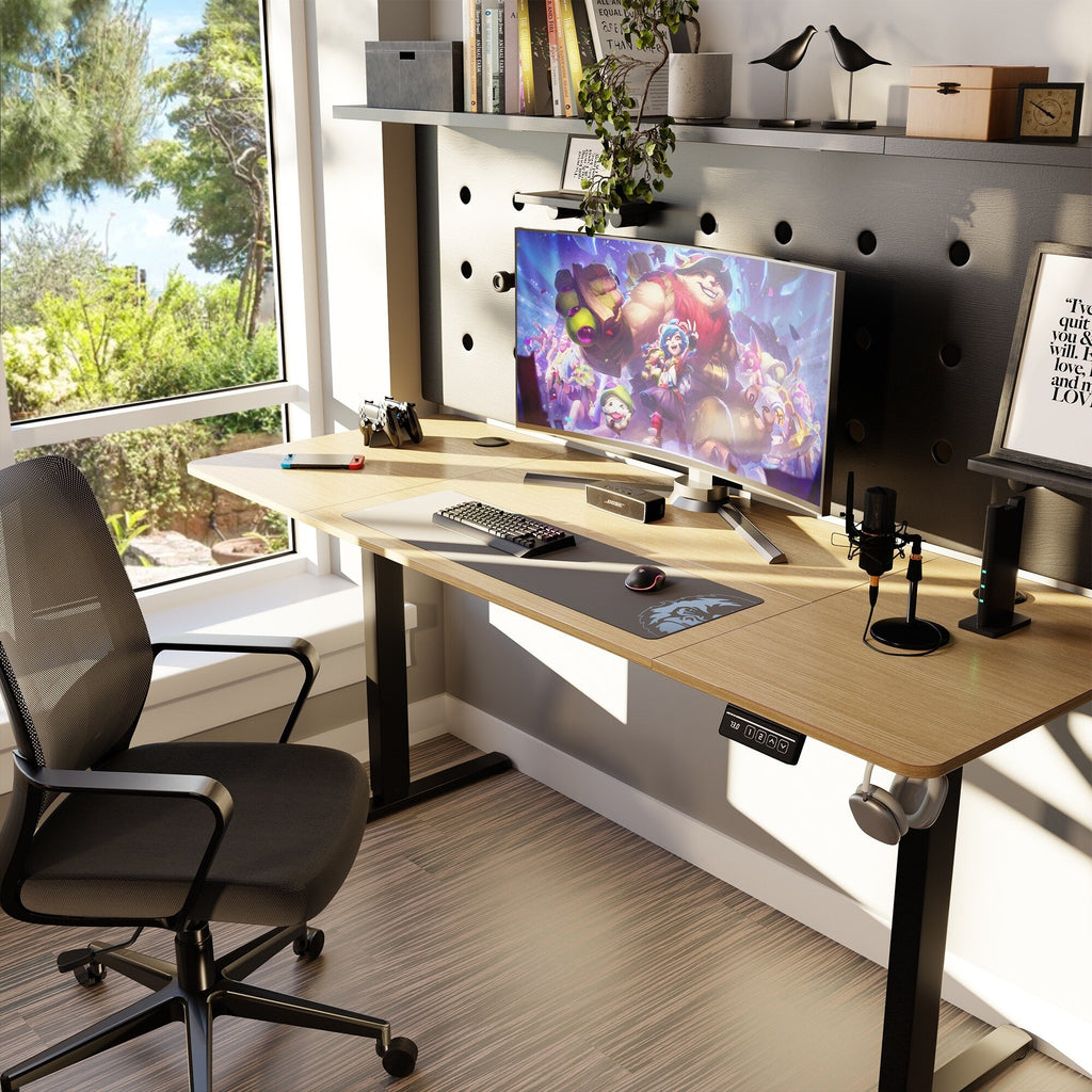 Bureau assis-debout électrique réglable en hauteur Futzca avec panneau de jonction