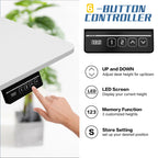 Bureau assis-debout électrique réglable en hauteur Futzca avec panneau de jonction