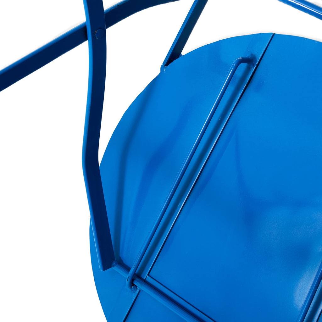 Glitzhome Outdoor Metal Folding Bistro Set 3PCS Patio Table Chairs