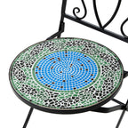Glitzhome Outdoor Metal Folding Bistro Set 3PCS Patio Table Chairs