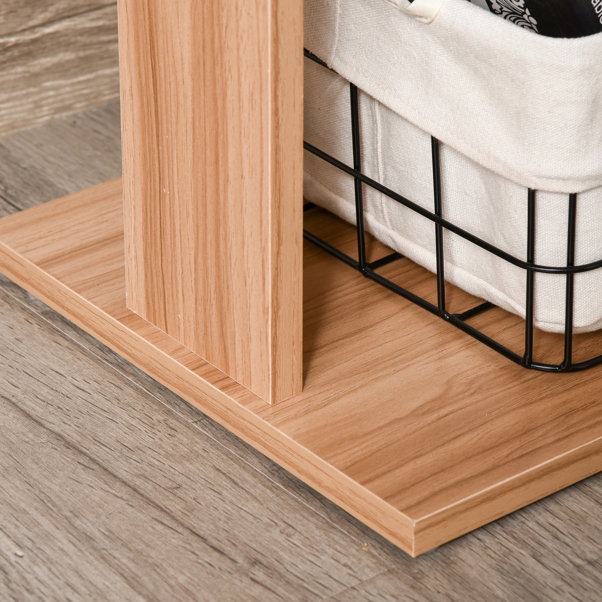 Bureau d'ordinateur pivotant moderne en forme de L HomCom avec étagères