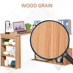 Bureau d'ordinateur pivotant moderne en forme de L HomCom avec étagères