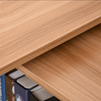 Bureau d'ordinateur pivotant moderne en forme de L HomCom avec étagères