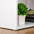 Bureau d'ordinateur HOMCOM 47 moderne pour la maison avec bibliothèque intégrée, table de travail, 3 tiroirs et étagère de rangement - Blanc