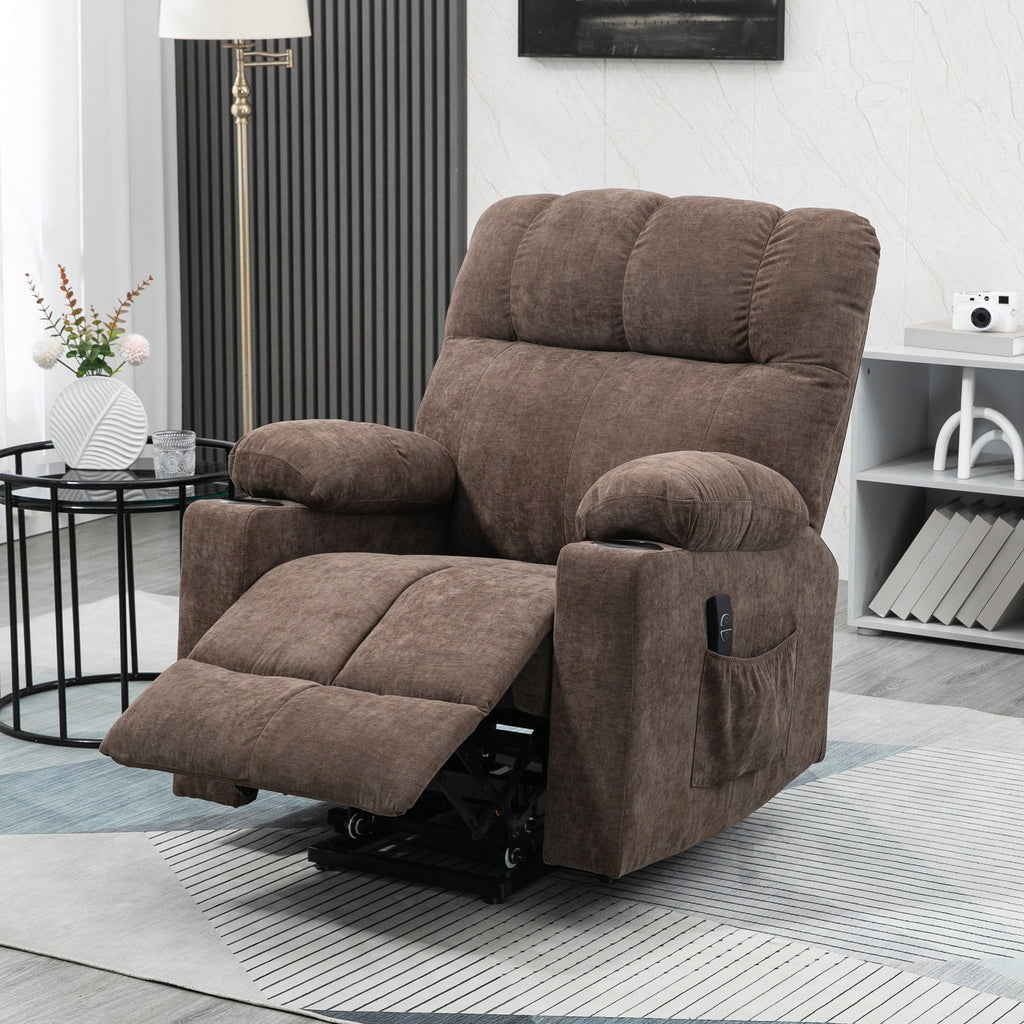 HOMCOM Electric Power Lift Chair Recliners for Elderly, Oversized Living Room Recliner Chair with Remote Control