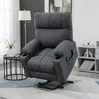 HOMCOM Electric Power Lift Chair Recliners for Elderly, Oversized Living Room Recliner Chair with Remote Control