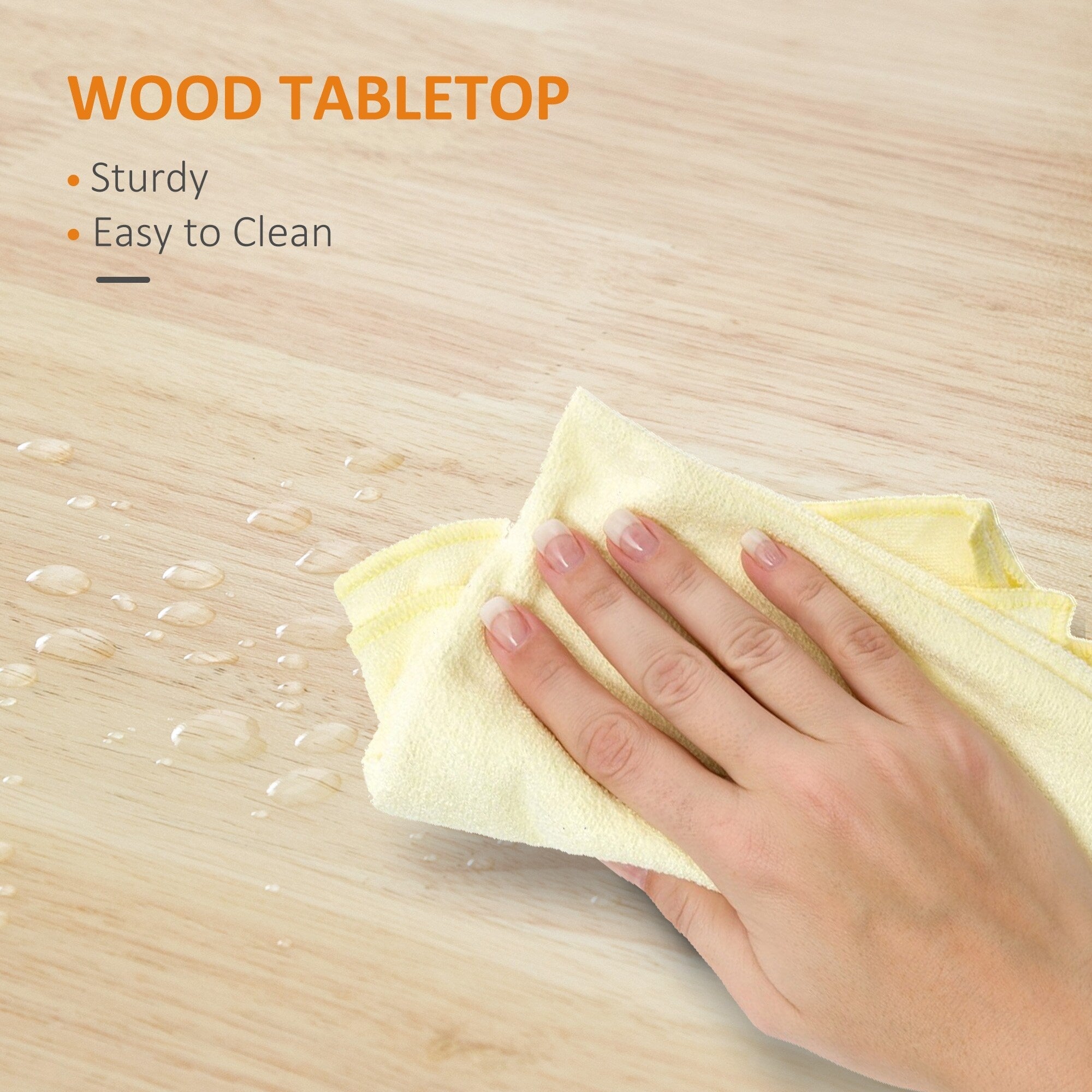 Chariot de cuisine HOMCOM, chariot utilitaire à roulettes avec plateau en bois, étagère ouverte et tiroir de rangement pour salle à manger et cuisine.