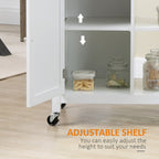 Chariot de cuisine HOMCOM, chariot utilitaire à roulettes avec plateau en bois, étagère ouverte et tiroir de rangement pour salle à manger et cuisine.