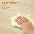 Chariot de cuisine HOMCOM, chariot utilitaire à roulettes avec plateau en bois, étagère ouverte et tiroir de rangement pour salle à manger et cuisine.