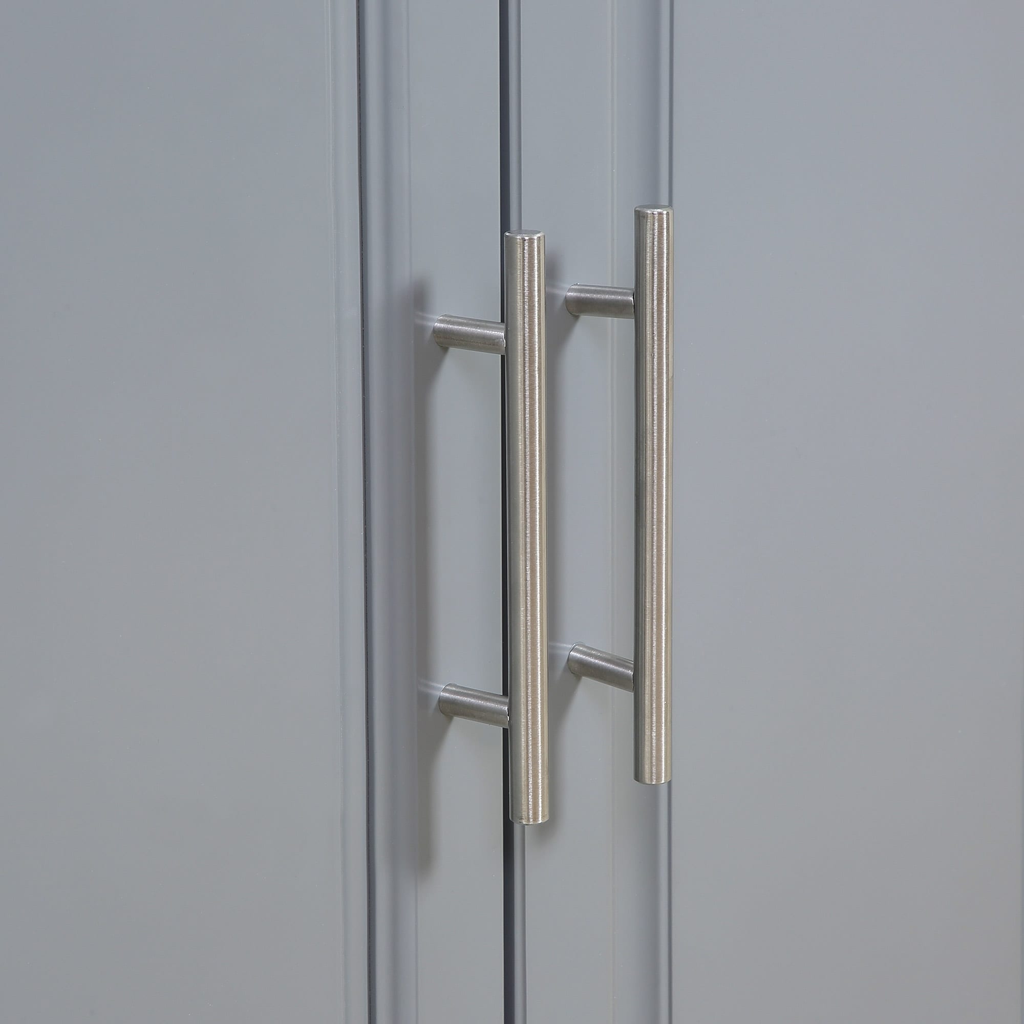 Îlot de cuisine roulant HOMCOM avec rangement, chariot de cuisine portable avec plateau en acier inoxydable, gris - Non disponible