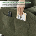 Fauteuil lounge HOMYKA avec dossier réglable et pouf de rangement