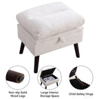 Fauteuil lounge HOMYKA avec dossier réglable et pouf de rangement