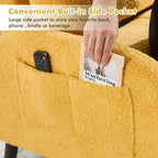 Fauteuil lounge HOMYKA avec dossier réglable et pouf de rangement