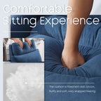 Fauteuil lounge HOMYKA avec dossier réglable et pouf de rangement