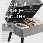 Fauteuil lounge HOMYKA avec dossier réglable et pouf de rangement