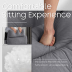 Fauteuil lounge HOMYKA avec dossier réglable et pouf de rangement