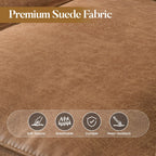 Canapé 3 places rembourré style Mid-Century avec pieds en bois pour salon