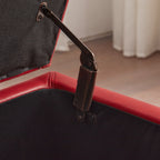 Pouf de rangement rectangulaire capitonné en similicuir (50,3 x 17,50 x 18 cm)